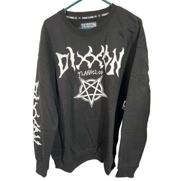 Dixxon Mens Crewneck Sweater Pentagram Black XL - Picture 1 of 10
